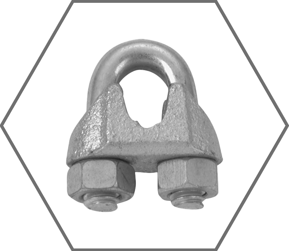 1/8" Campbell Galvanized Malleable Wire Rope Clip