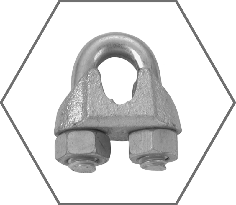 1/8" Campbell Galvanized Malleable Wire Rope Clip