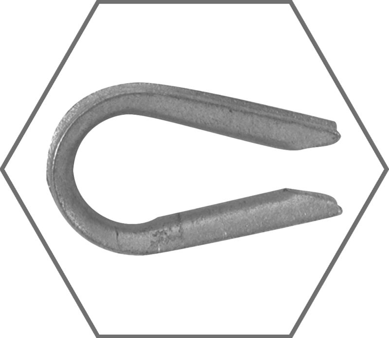 1/8" Campbell Galvanized Steel Regular Duty Closed Wire Rope Thimble