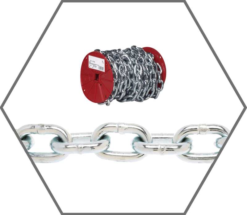 3/16" Campbell Zinc Plated Grade 30 Proof Coil Chain, 100ft Reel