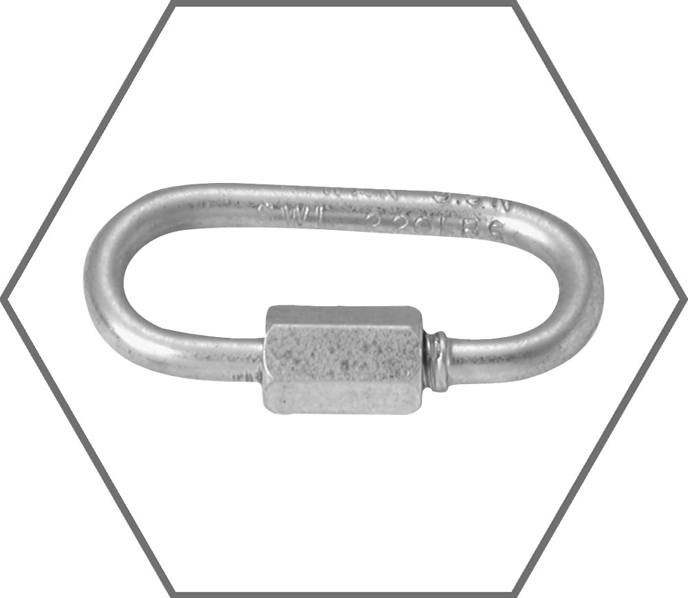 3/8" Trade Size 2200lb WLL Campbell Zinc Plated Steel Quick Link