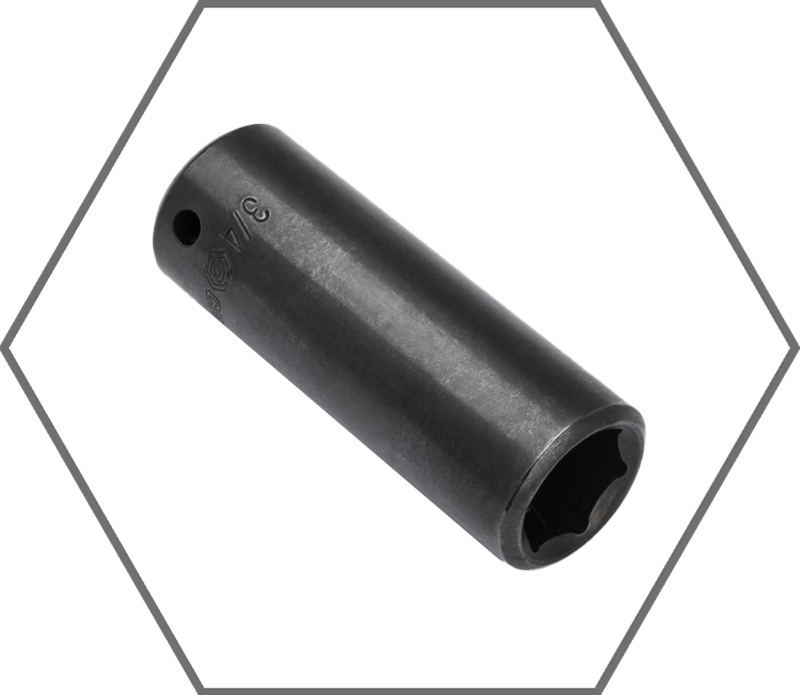 3/4" x 3-3/16"L Deep Impact Sockets, SAE 6-point, 1/2" drive