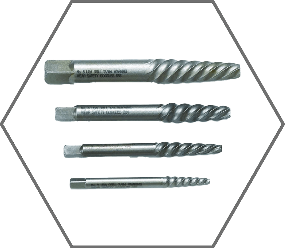 4pc #2-#5 GearWrench Spiral Flute Screw Extractor Set
