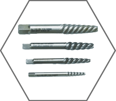 4pc #2-#5 GearWrench Spiral Flute Screw Extractor Set
