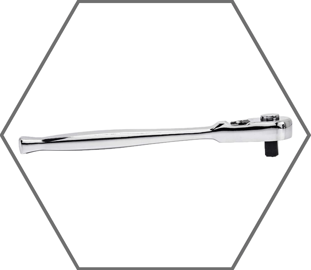3/8" Drive 9"L Crescent 60 Tooth Quick Release Teardrop Reversible Ratchet