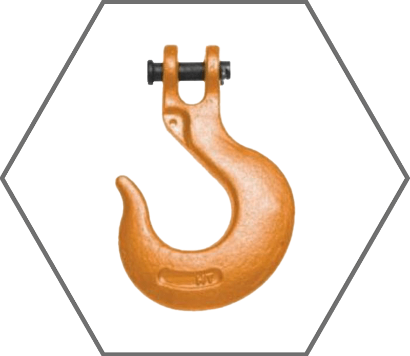 1/2" 13000lb WLL Campbell Orange Alloy Steel Clevis Slip Hook, Made in USA