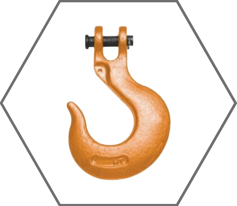 1/4" 4100lb WLL Campbell Orange Alloy Steel Clevis Slip Hook, Made in USA