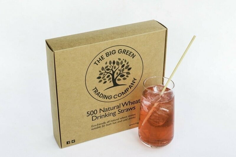 500 Natural Wheat Drinking Straws