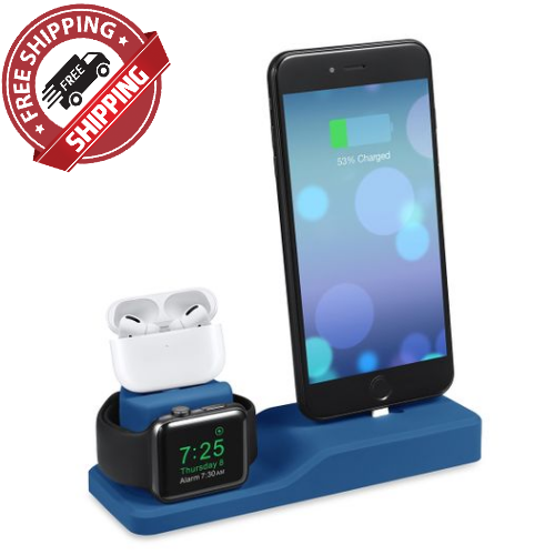 3 In 1 Silicone Charging Dock For Pro &amp; Apple Watch &amp; IPhone, With Bracket Funtion