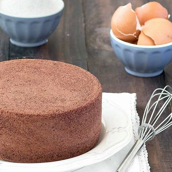 كيك اسفنجي شيكولاته مقاس 28