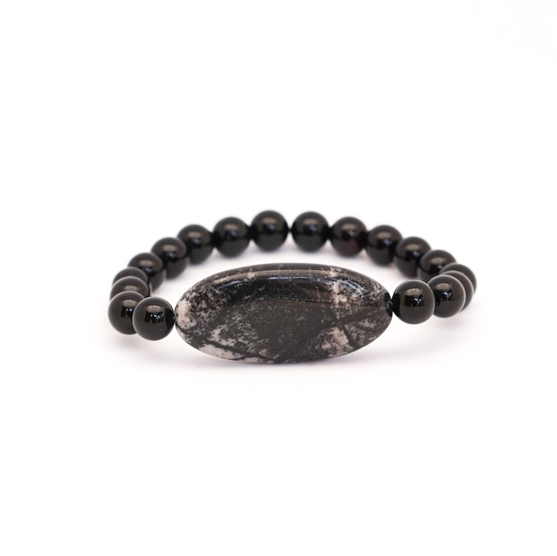 02162 - ​Pulsera ónix negro | 8 mm