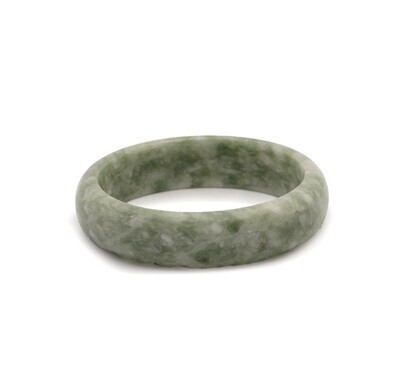02234 - Pulsera elaborada con jade verde manzano |​ 15 mm de grosor