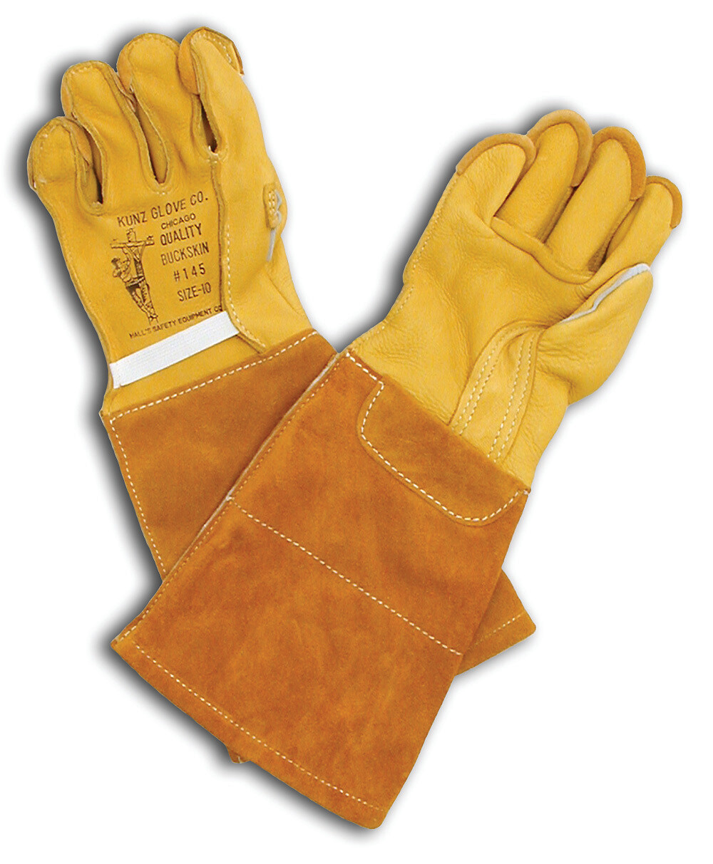 Lineworkers Style Extra Long Cuffed 145 Buckskin Glove