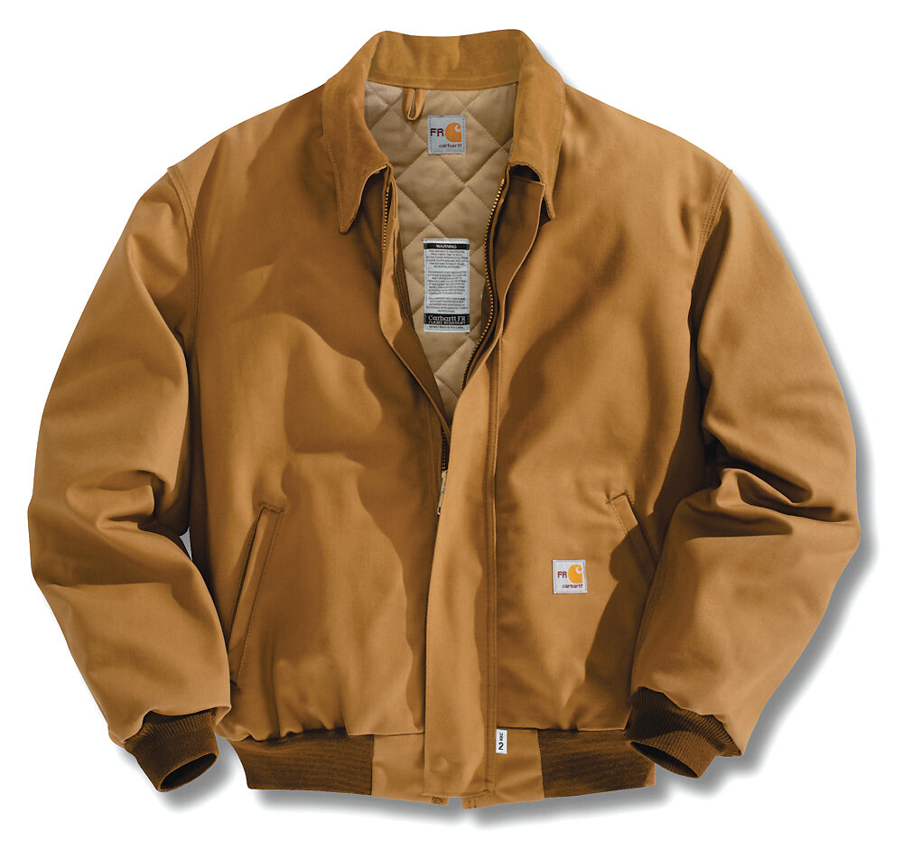 Carhartt Flame Resistant 101623-211 Quilt Lined Duck Bomber Jacket