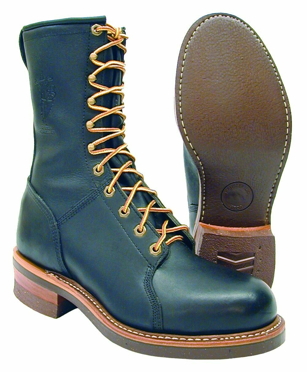 Hall's 605 10 Black Steel Toe EH Smooth Sole Lineman Boots