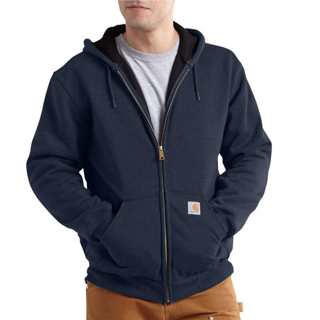 Carhartt Rain Defender® Rutland Thermal Lined Hooded Zip-Front Sweatshirt  100632 (Navy)