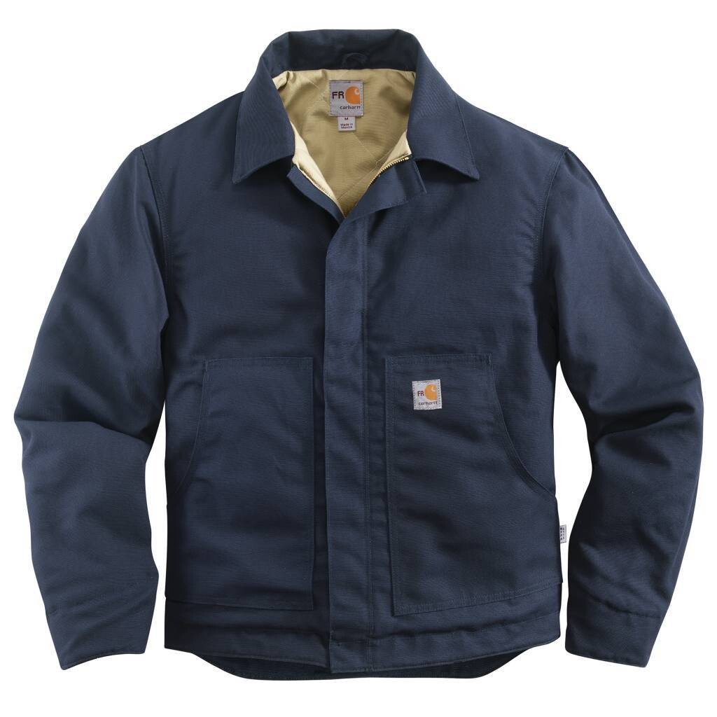 101624 Carhartt NavyFlame Resistant Midweight Canvas Dearborn Jacket
