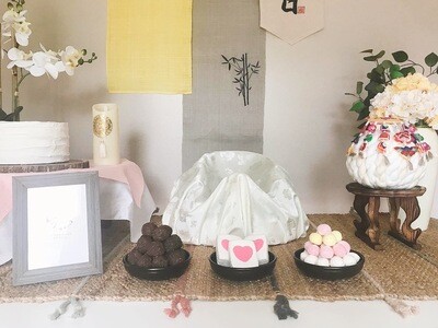 삼색 달래 백일상