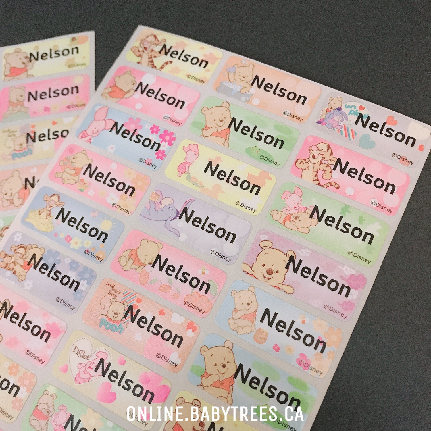 60 Pooh Name Sticker
