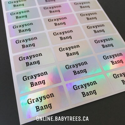 60 Holographic Name Sticker