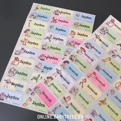 60 Toy Story Name Sticker