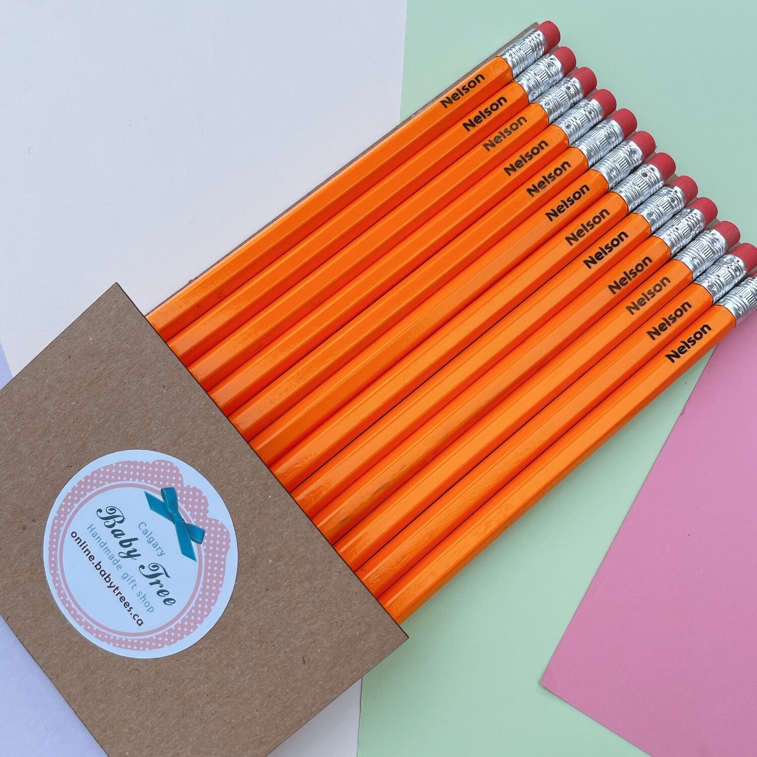 Engraved Wooden Pencil set
