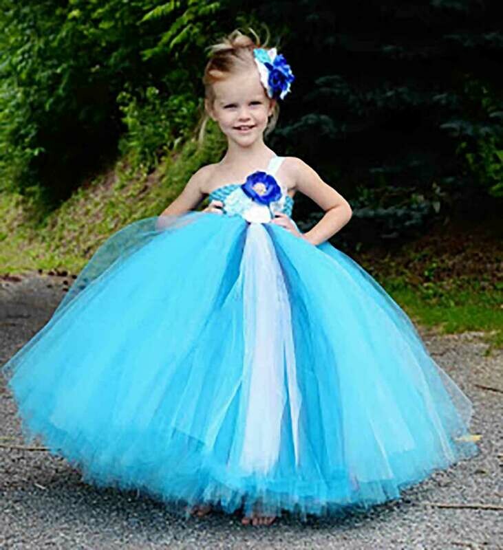 Blue Tutu Dress for Baby Girl for Birthday or Party