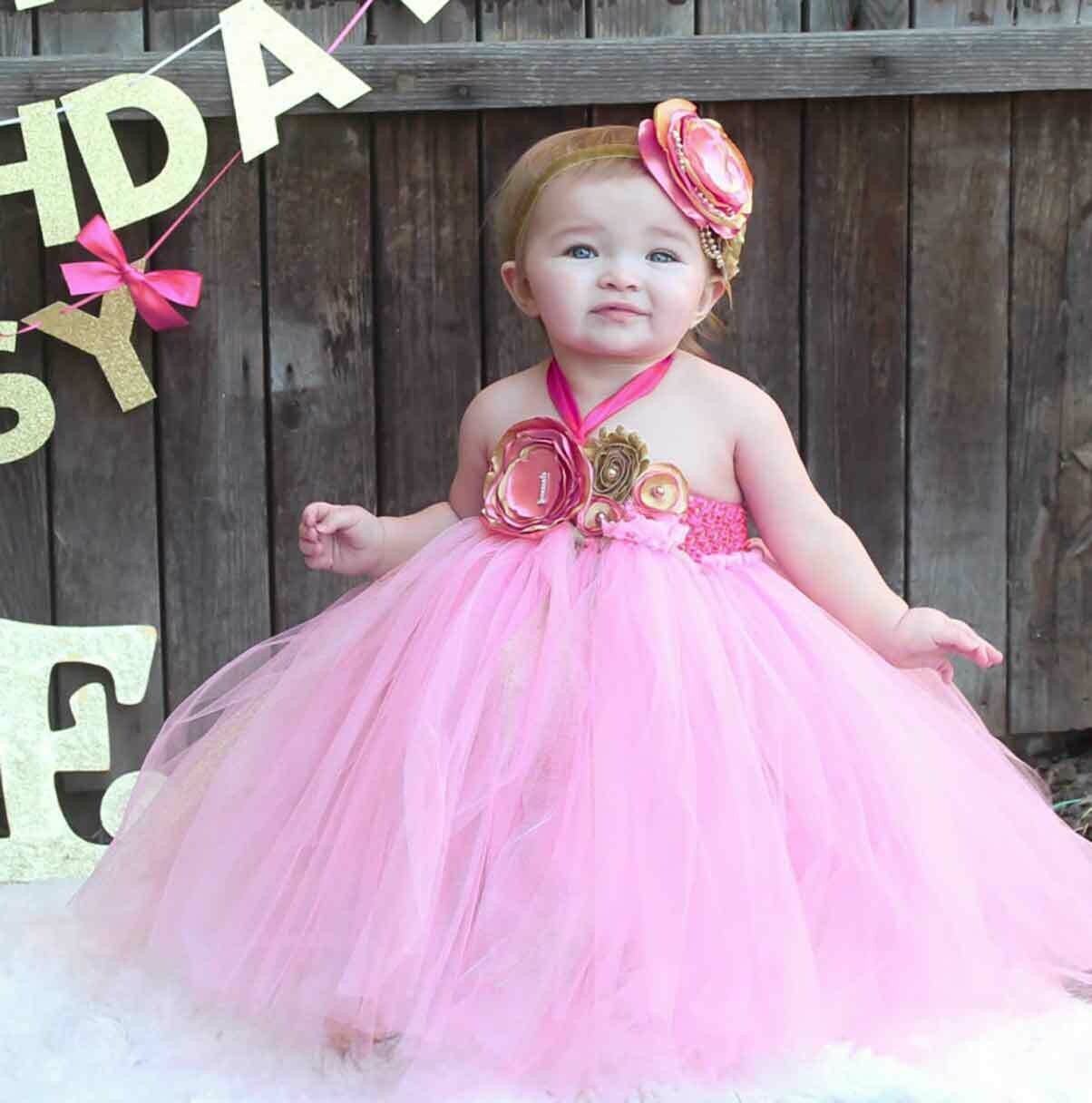 Pink Tutu Dress for Baby Girl for Birthday or Party