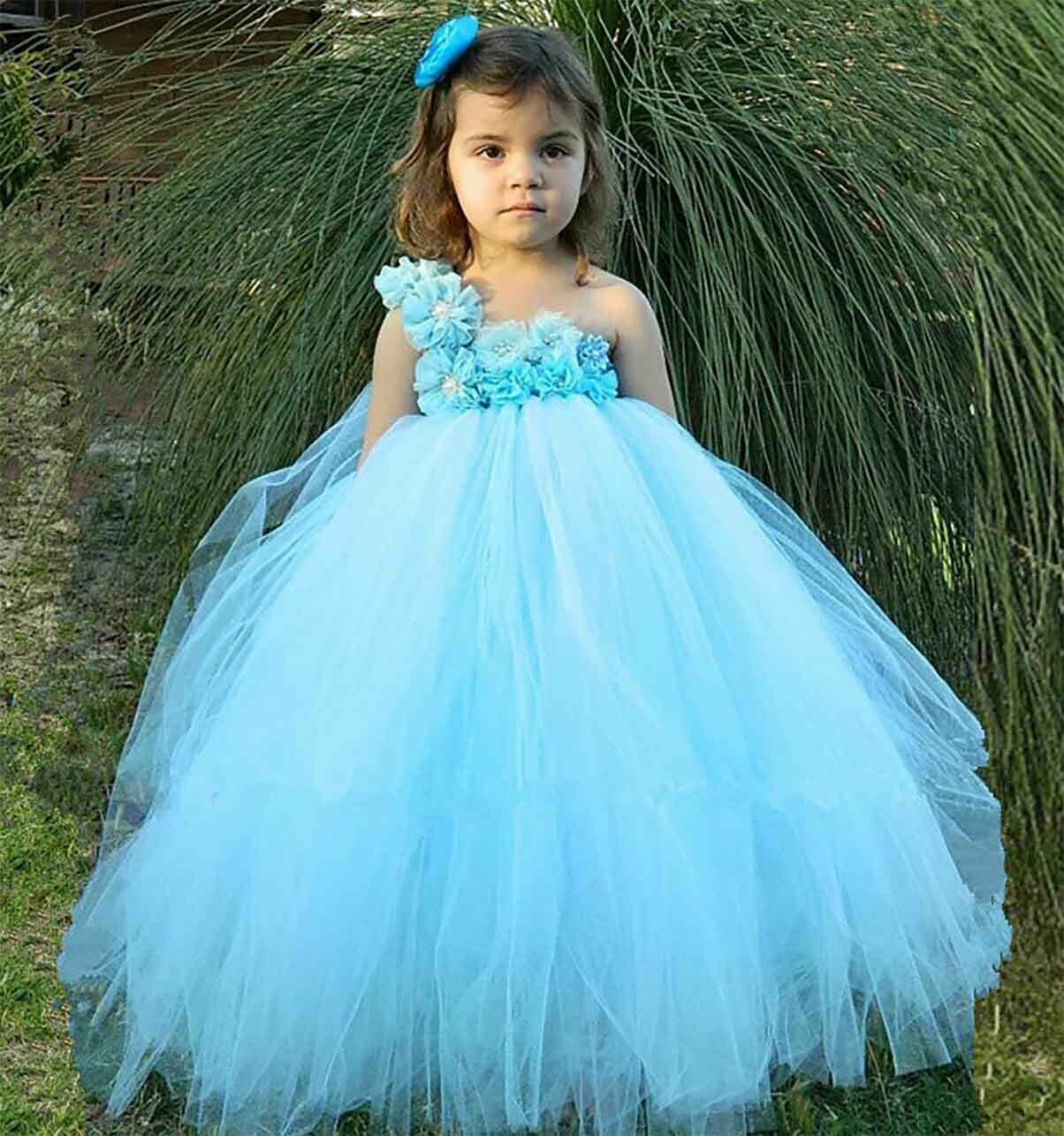 Blue Tutu Dress for Baby Girl for Birthday or Party