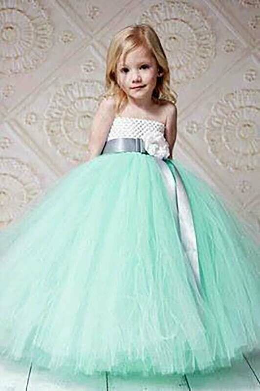 Sea Green Tutu Dress for Baby Girl for Birthday or Party