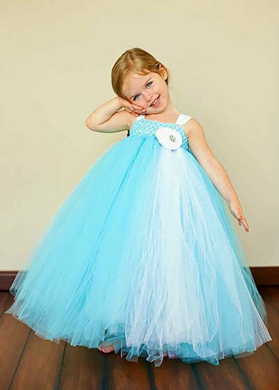 Blue Tutu Dress for Baby Girl for Birthday or Party