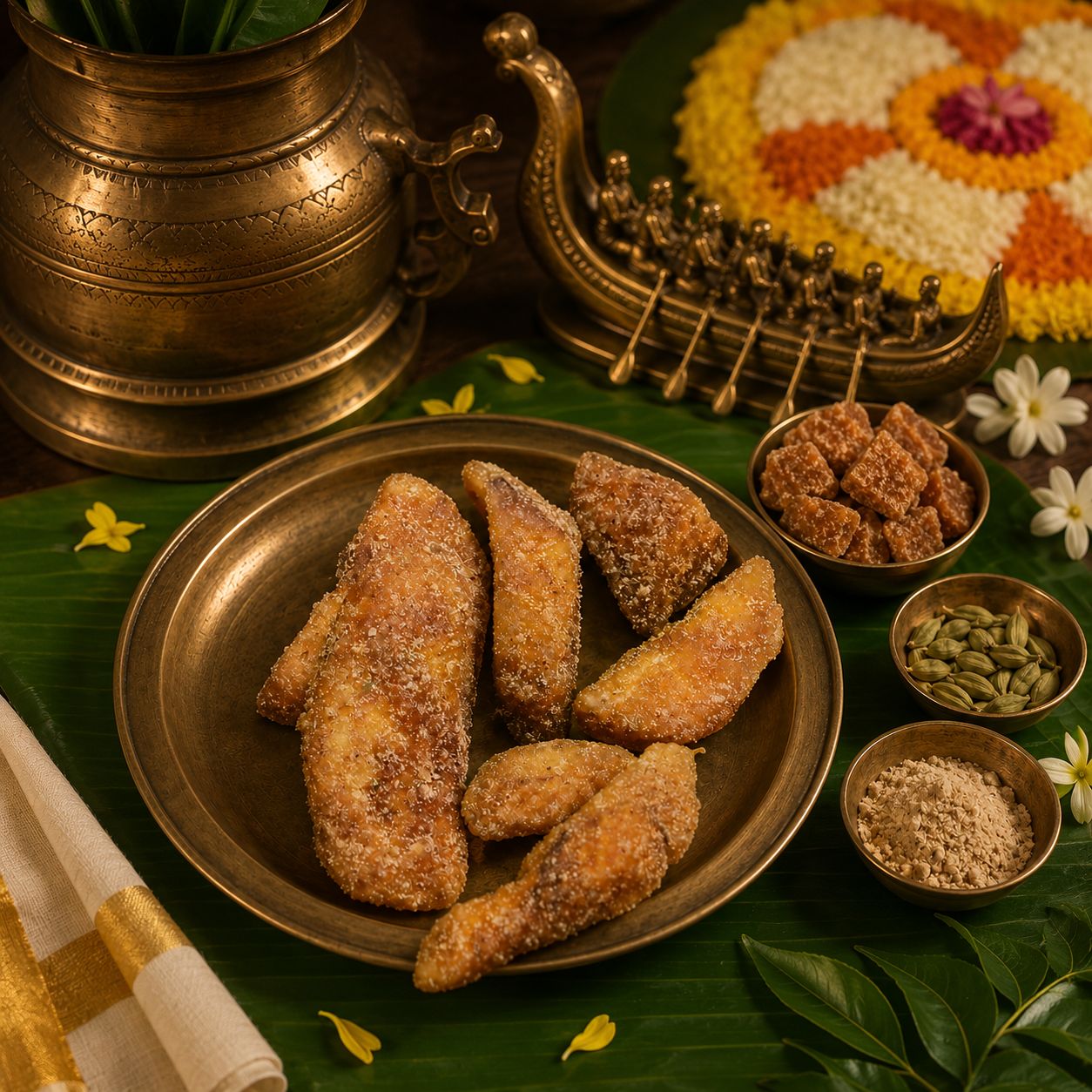 SHARKARA UPPERI / SHARKARA  VARATTI  ( RAW PLANTAIN CHIPS ) :