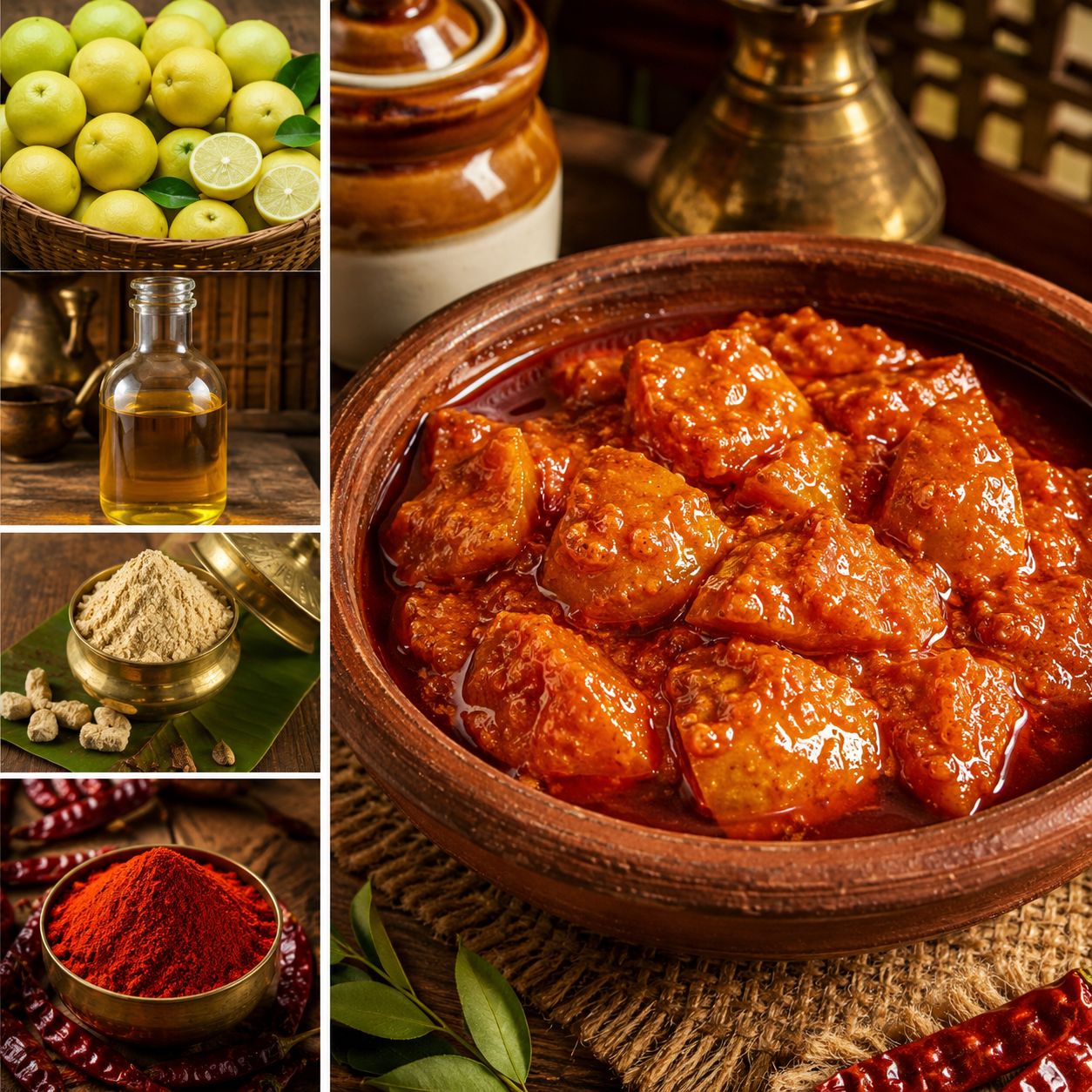 LEMON PICKLE  /  ELIMCHANGAI / ELUMICHAMPAZHAM PICKLE ( RED CHILLI )