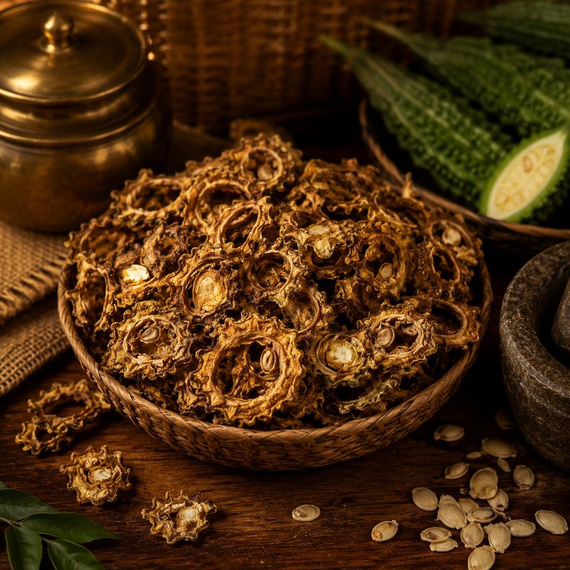 ​PAVAKKAI VATHAL ( SUN DRIED BITTER GOURD )