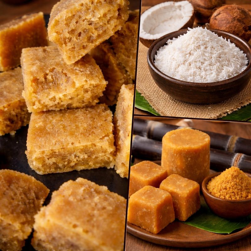 COPRA BURFI ( DRY COCONUT BURFI )