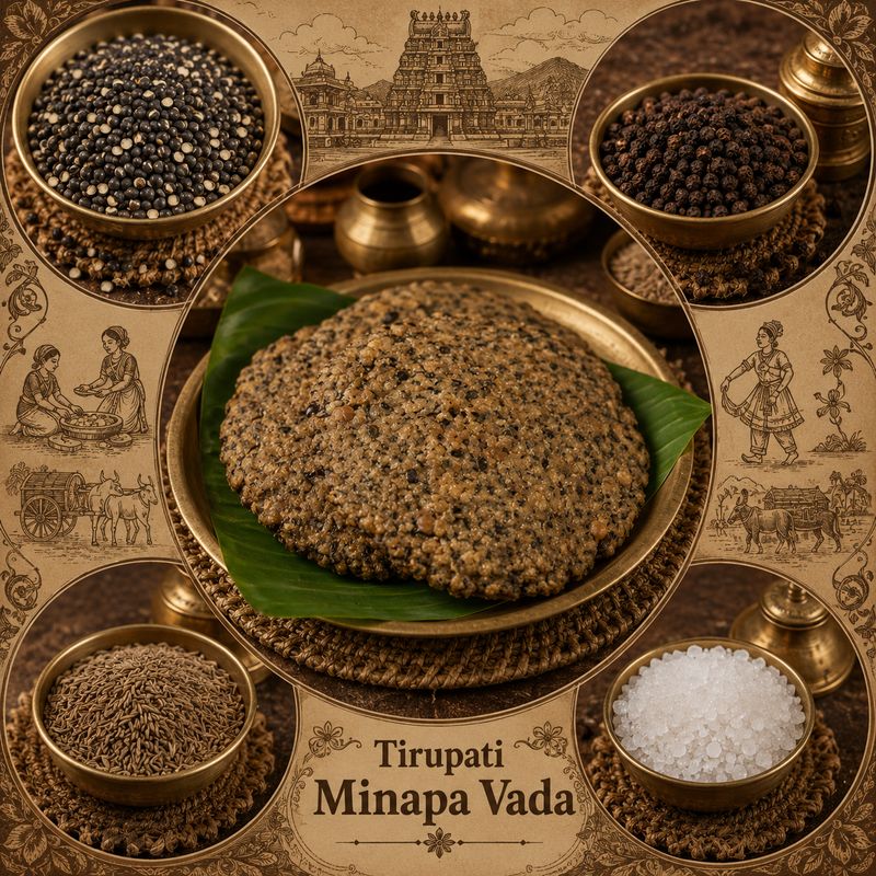 TIRUPATI STYLE MINAPA VADA / MILAGU VADA ( 2 Pieces ) Net wt. 100 grams