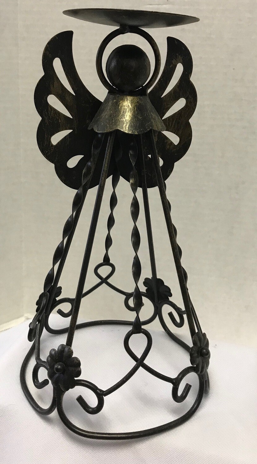 Wrought Iron Angel Candle Holder