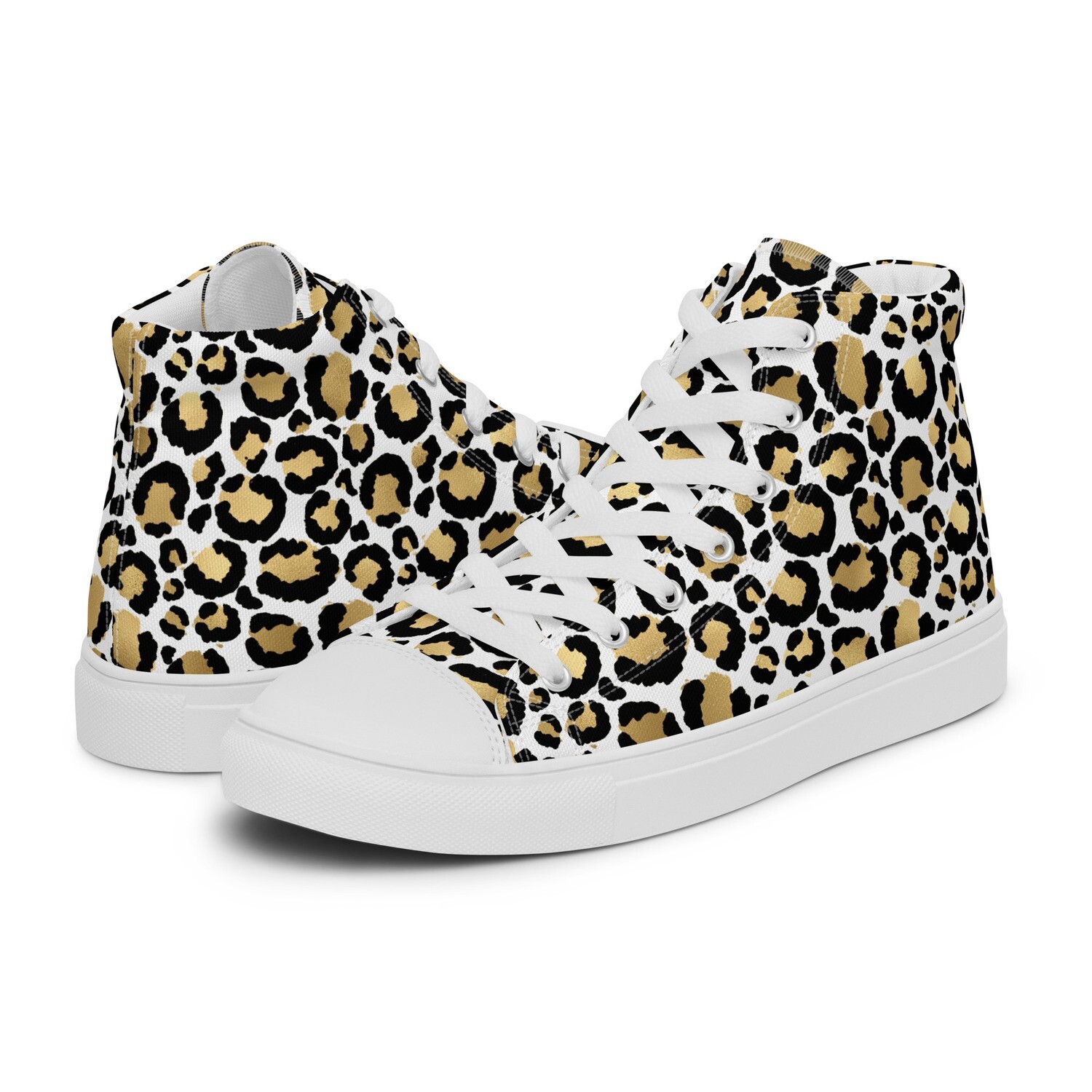 Black Gold Cheetah Canvas High Tops