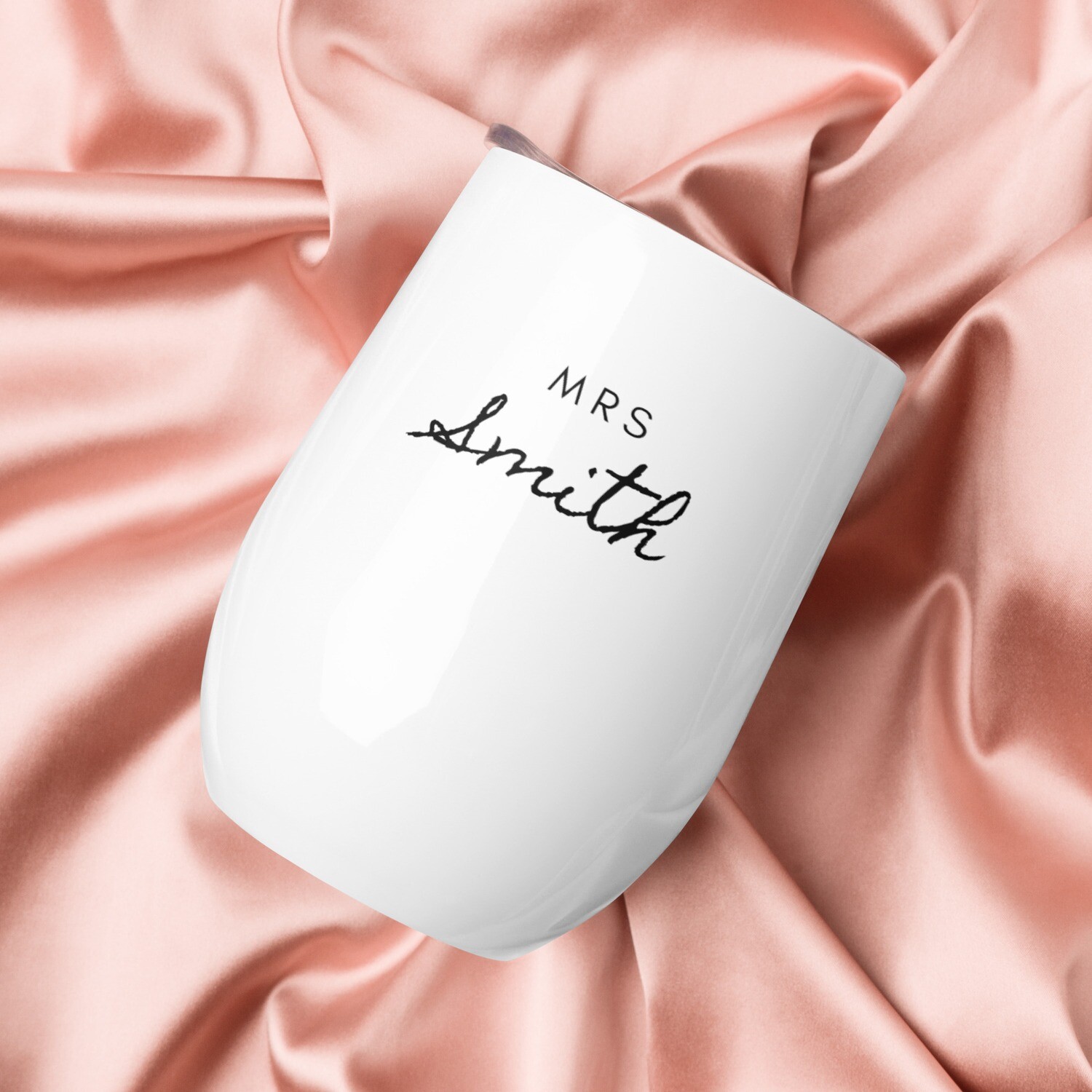 Personalized Mr and Mrs Drink Tumbler Gift for Newlyweds. 