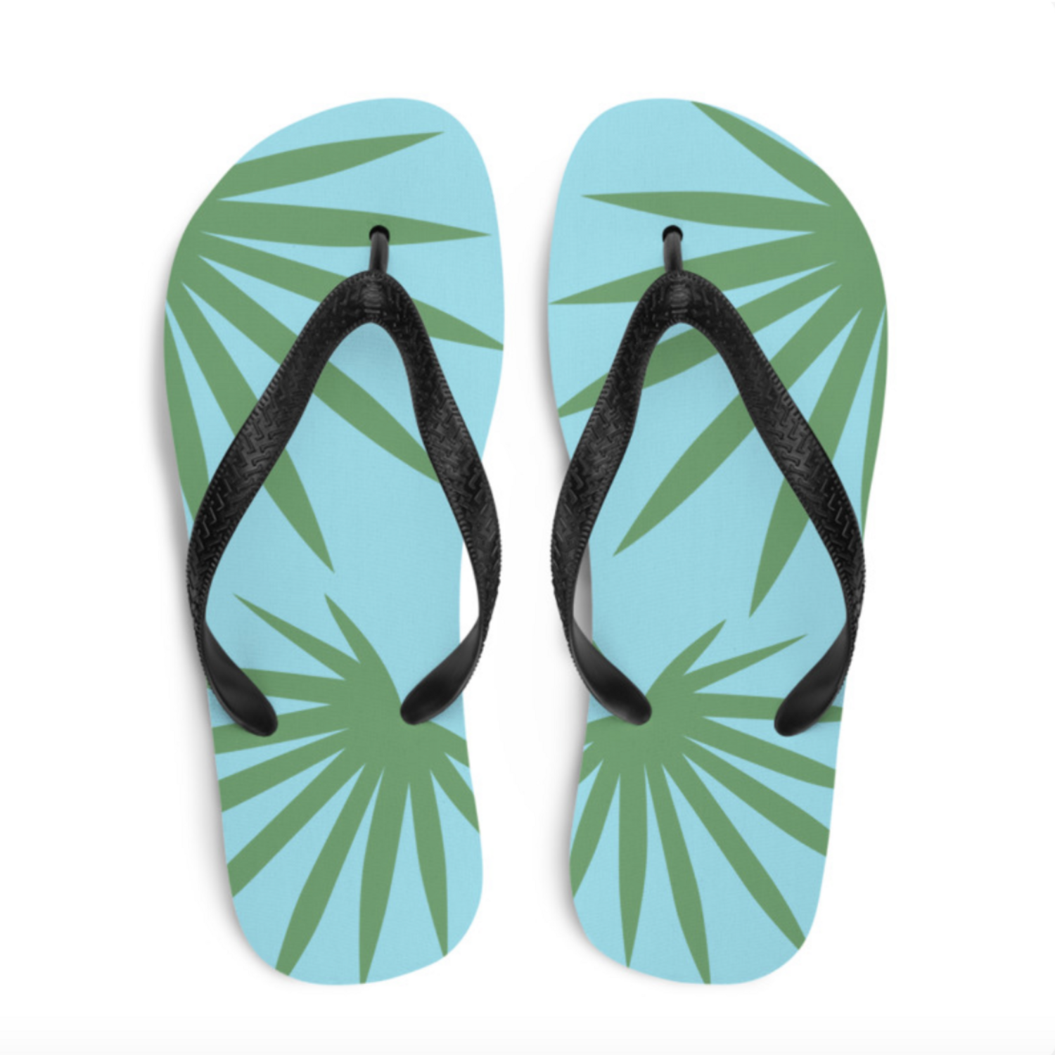 Tropical Summer Flip-Flops. Hawaiian Style Flip Flops.