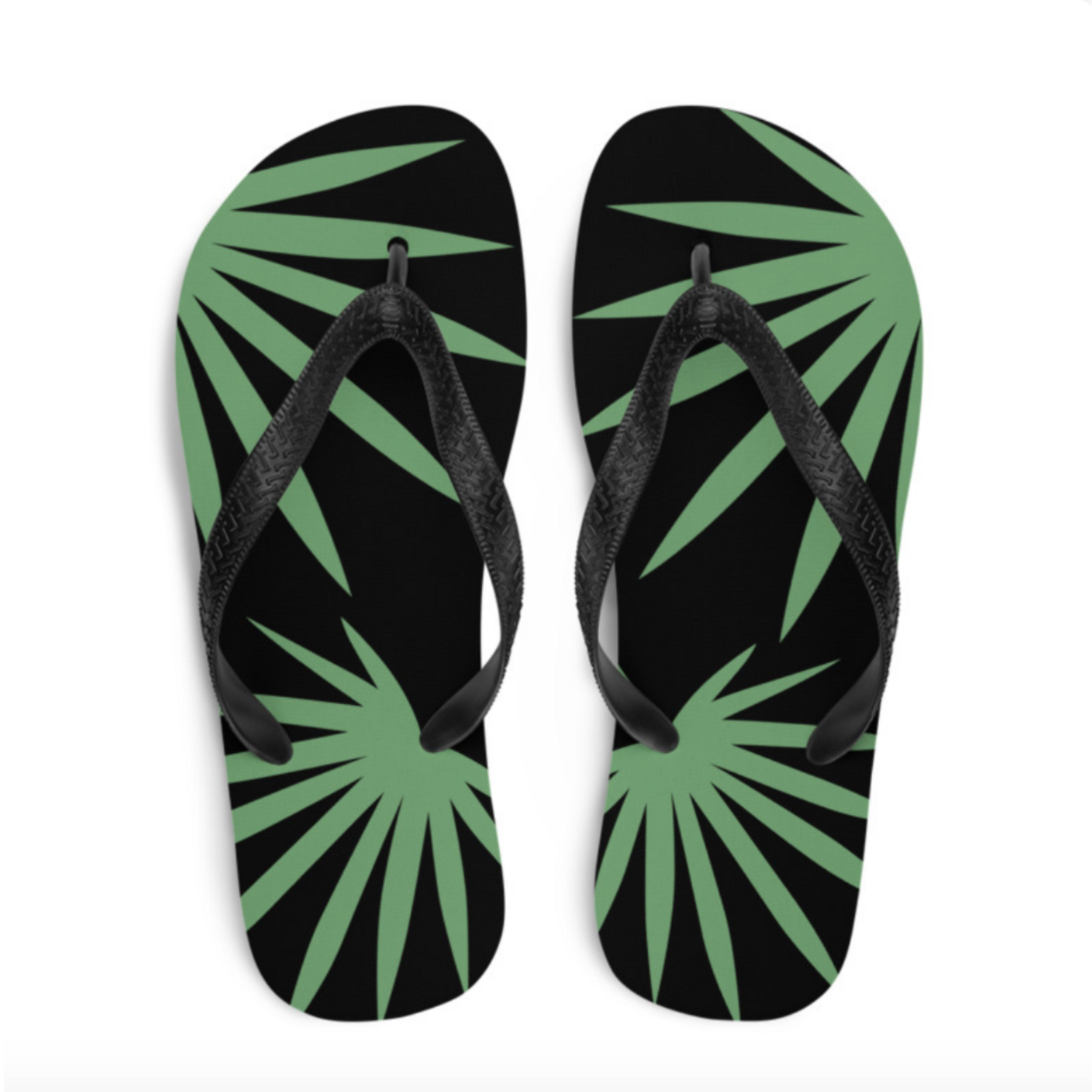 Tropical Summer Flip-Flops. Hawaiian Style Flip Flops.