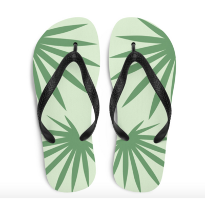 Tropical Summer Flip-Flops. Hawaiian Style Flip Flops.