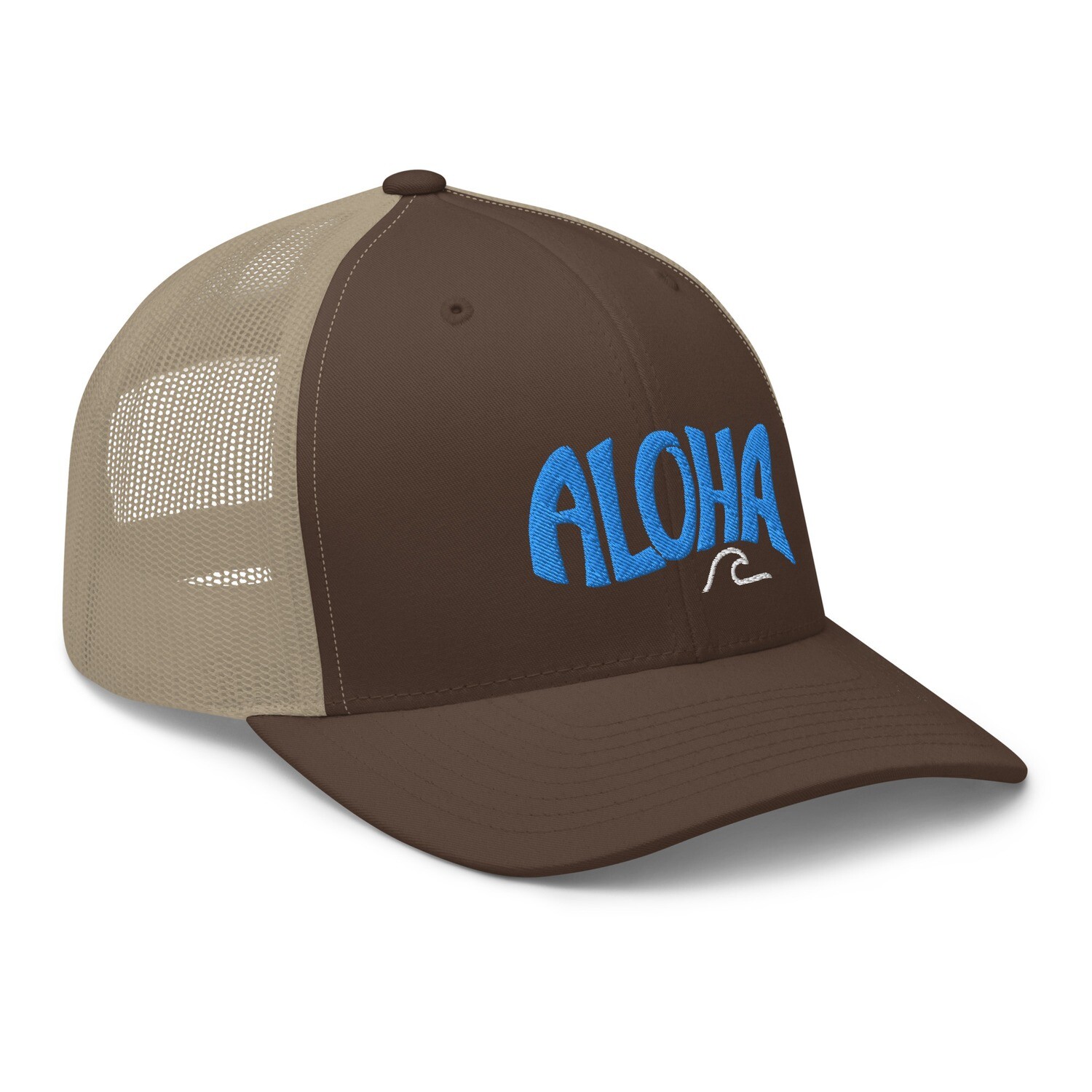 Blue Aloha Wave Trucker Cap