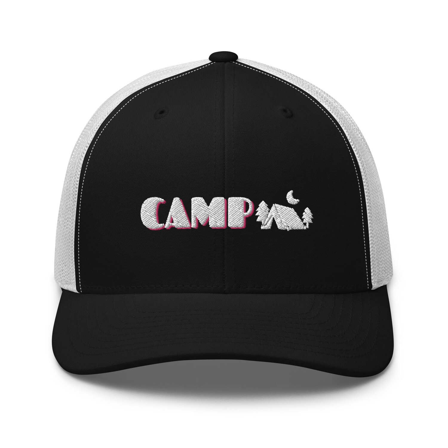 Camp Trucker Cap. Retro Camper Trucker Hat.