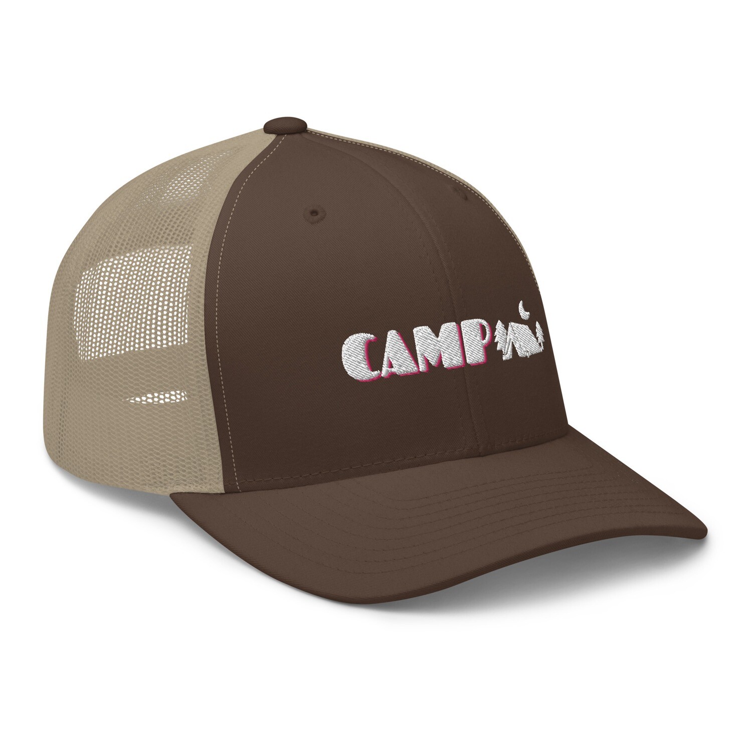 Camp Trucker Cap. Retro Camper Trucker Hat.