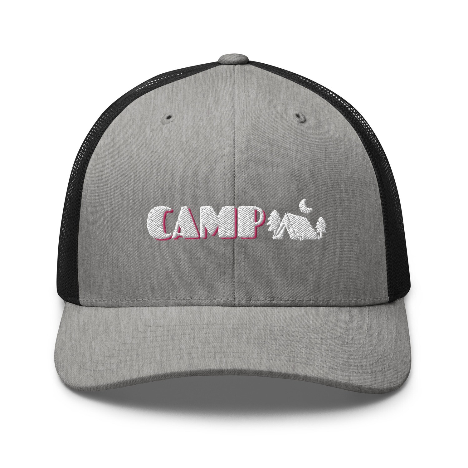 Camp Trucker Cap. Retro Camper Trucker Hat.