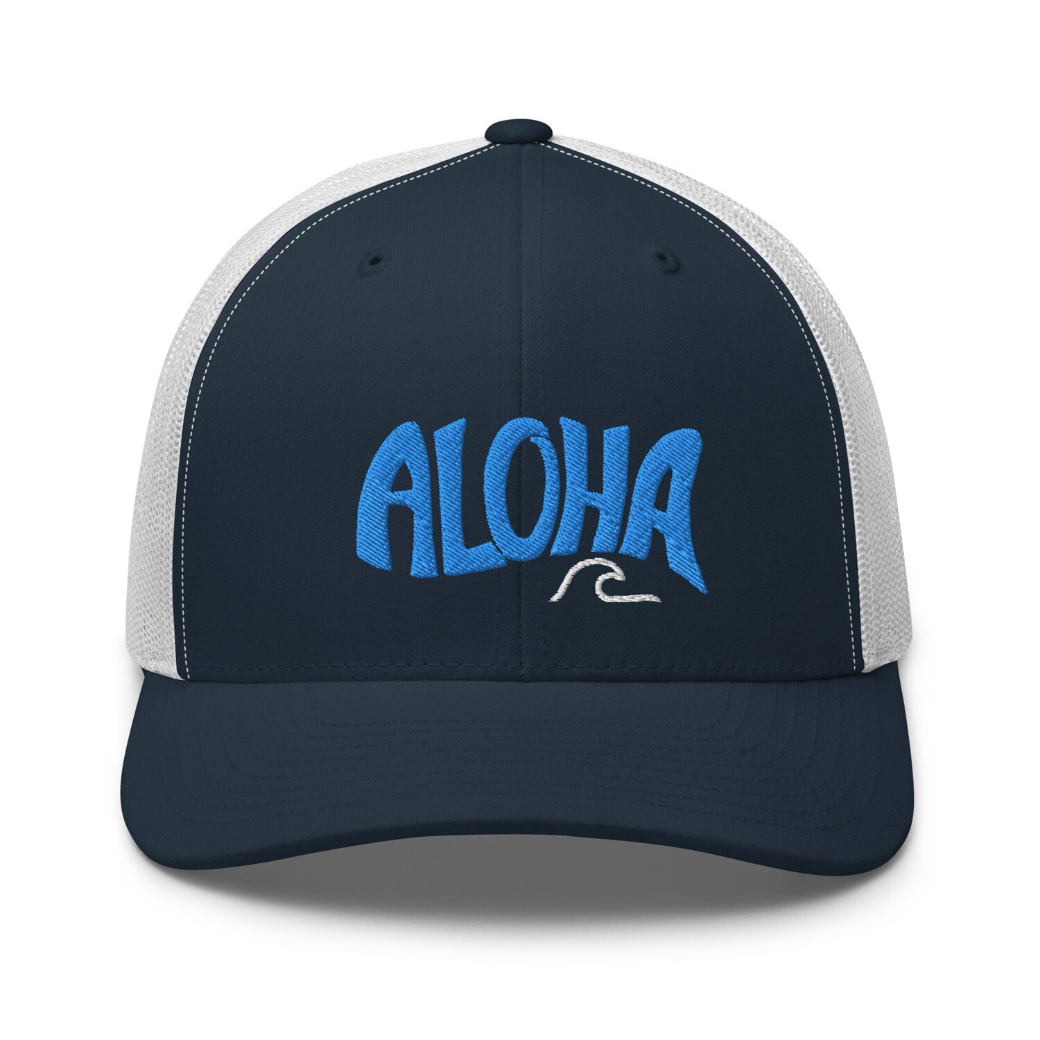 Blue Aloha Wave Trucker Cap