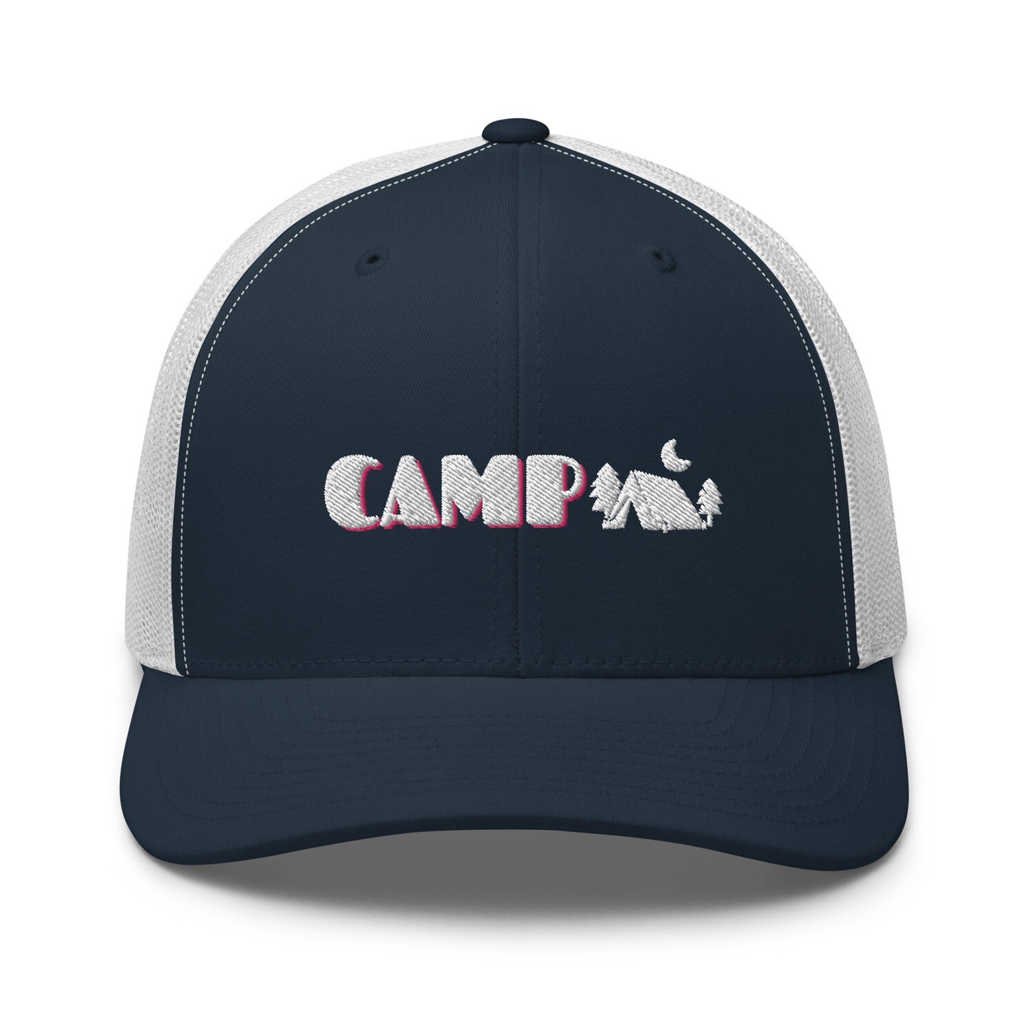 Camp Trucker Cap. Retro Camper Trucker Hat.
