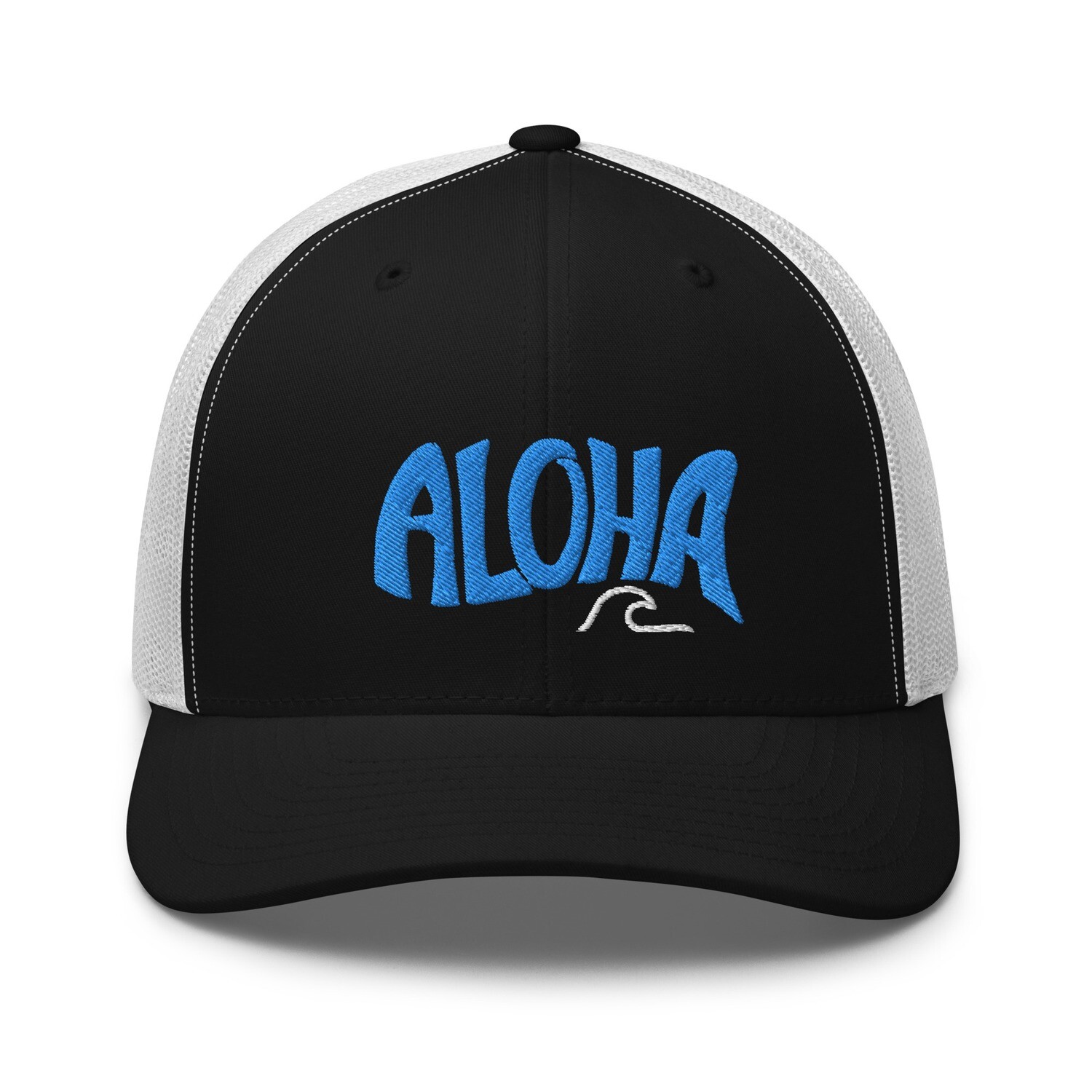 Blue Aloha Wave Trucker Cap
