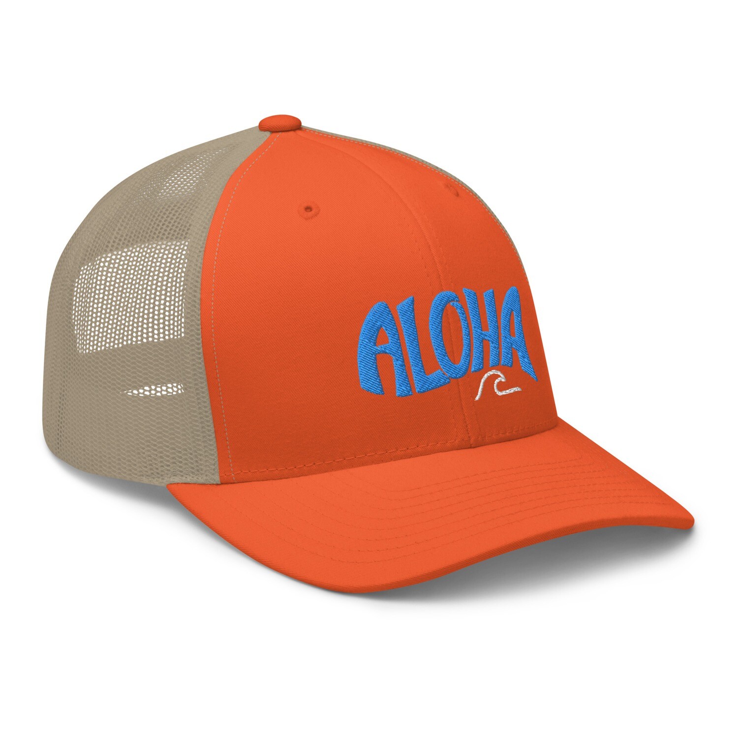 Blue Aloha Wave Trucker Cap